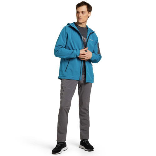 Куртка софт-шелл мужская Columbia Tall Heights Hooded Softshell синий - фото 3 - id-p186169587