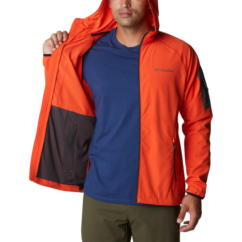 Куртка софт-шелл мужская Columbia Tall Heights Hooded Softshell оранжевый - фото 5 - id-p186169591