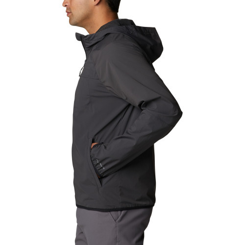 Куртка ветрозащитная мужская софт-шелл Columbia Garside II Hoodie чёрный - фото 7 - id-p186169637