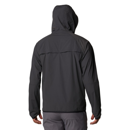 Куртка ветрозащитная мужская софт-шелл Columbia Garside II Hoodie чёрный - фото 8 - id-p186169637