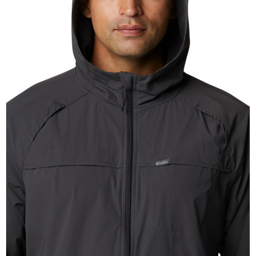 Куртка ветрозащитная мужская софт-шелл Columbia Garside II Hoodie чёрный - фото 6 - id-p186169638