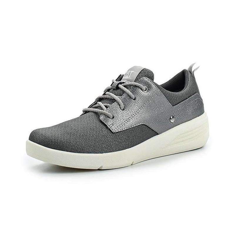 Полуботинки женские Cat GLINT CANVAS Women's Low Shoes серебро - фото 1 - id-p186168976