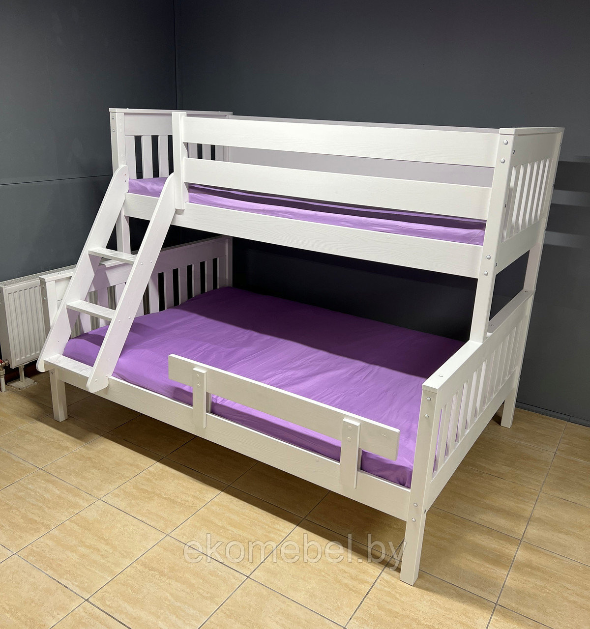 Двухъярусная кровать "Малм-Люкс" (90*200 / 140х200 см) Массив сосны - фото 2 - id-p176800924