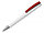 Ручка шариковая бело-красная для нанесения логотипа, фото 2