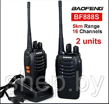 2 РАЦИИ В КОМПЛЕКТЕ Baofeng BF-888S (радиостанция портативная) + 2 комплекта наушников!!!