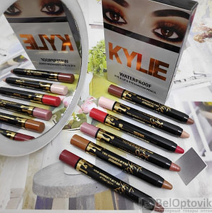 Набор водостойких механических карандашей 3 в 1 Kylie XoXo Waterproof Eye  Lip  Eyeshadow Pencil