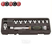 Ключ динамометрический со сменными насадками рожкового типа FORCE 11 пр. 1/4" 64710