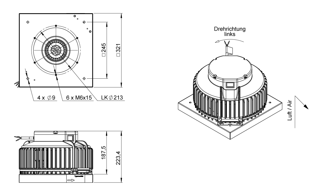 Крышный вентилятор DHA 450 EC 30 - фото 4 - id-p23220333