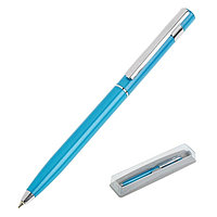 Ручка шариковая PIERRE CARDIN EASY, корпус алюминий, отделка сталь и хром, узел 0.7 мм, чернила синие,