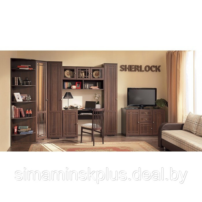 Тумба Sherlock 5, 1199 × 445 × 810 мм, цвет орех шоколадный - фото 4 - id-p186287754