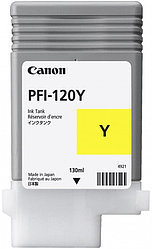 УЦЕНЕННЫЙ Картридж PFI-120Y/ 2888C001 (для Canon imagePROGRAF TM-200/ TM-205/ TM-300/ TM-305) Hi-Black, жёлтый