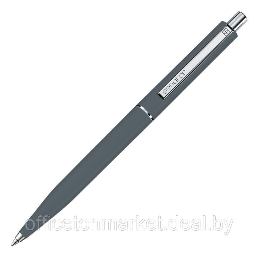 Ручка шариковая автоматическая "Senator Point Polished", 1.0 мм, антрацит, стреж. синий - фото 1 - id-p138731639