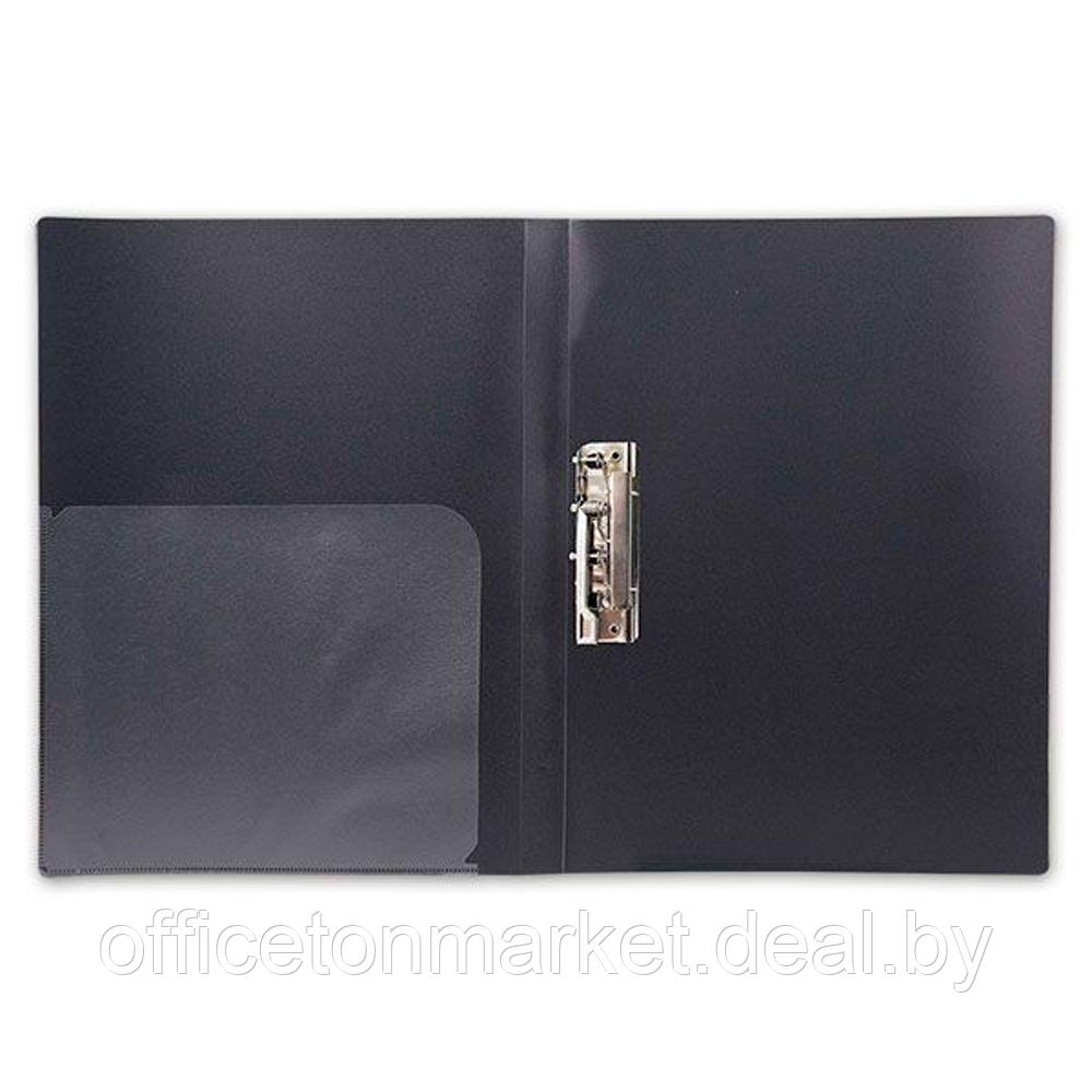 Папка с зажимом и карманом "В-611 inФормат", черный - фото 3 - id-p138197149