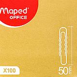 Скрепки гофрированные Maped, 50 мм, 100 шт, серебристый, фото 3