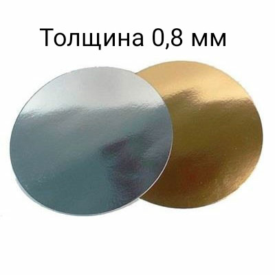 Подложка для торта золото/серебро  140 мм