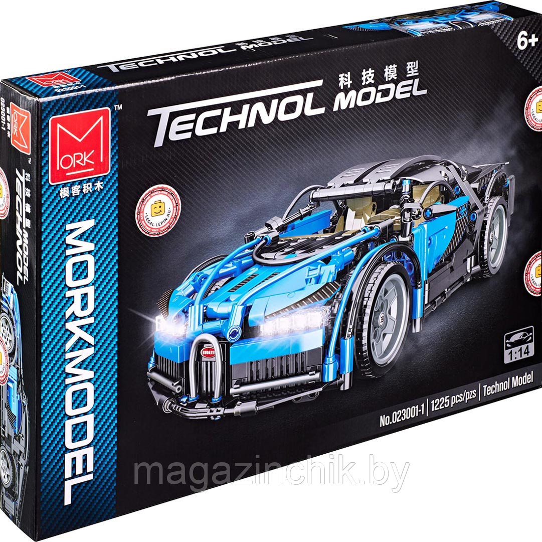 Конструктор Bugatti Chiron 1:14 MOC MORK 023001-1 Синий