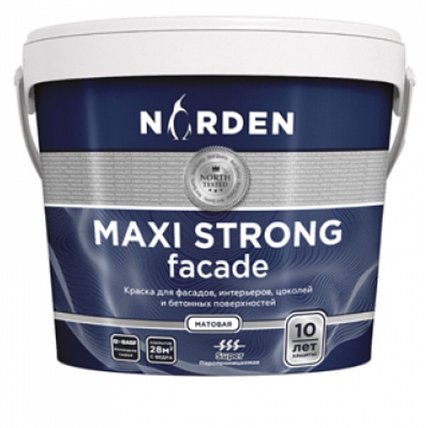 Краска ВД-АК-102 NORDEN MAXI STRONG FASADE белая, 1 кг, фото 2