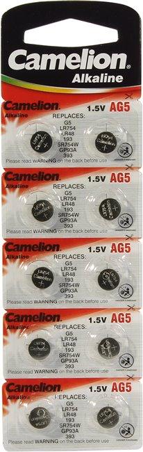 Camelion AG5-BP10 (LR754, 1.5V) , щелочной (alkaline) уп. 10 шт