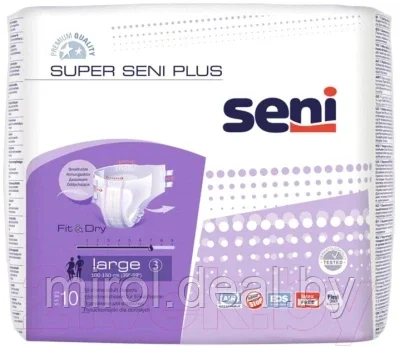 Подгузники для взрослых Seni Super Plus Large - фото 1 - id-p186294086