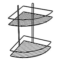 Полка металлическая FORA Милан угловая 2-я FOR-RUS024BL черная