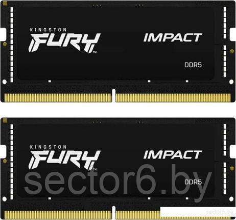 Оперативная память Kingston FURY Impact 2x8 ГБ DDR5 4800 МГц KF548S38IBK2-16, фото 2