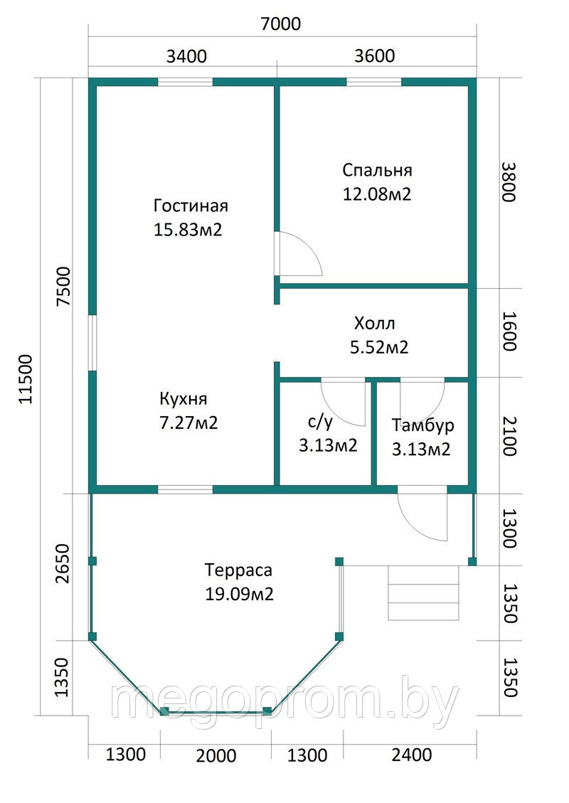 Проект загородного дома - фото 4 - id-p10615571