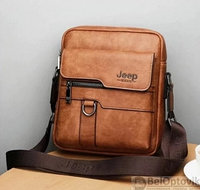 NEW Мужская сумка мессенджер Jeep Buluo Светло-коричневый (плечевой ремень)