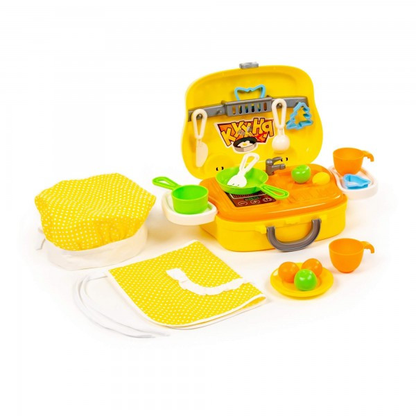 Набор детской игрушечной посуды (22 элемента) (в чемоданчике на колёсиках) арт. 94261 Полесье - фото 3 - id-p186412826