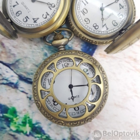 Карманные часы с цепочкой и карабином Атлантида, фото 1