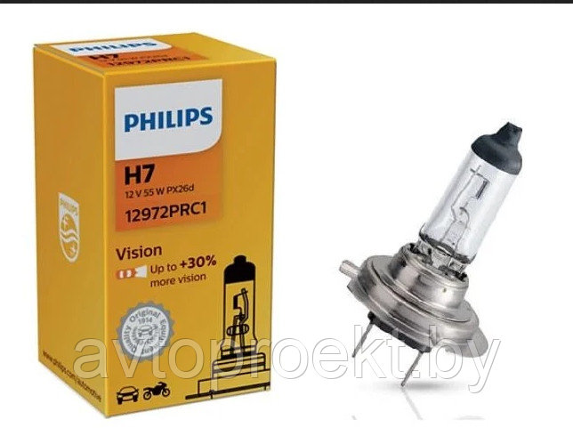 Галогенные лампы Philips H7+30%