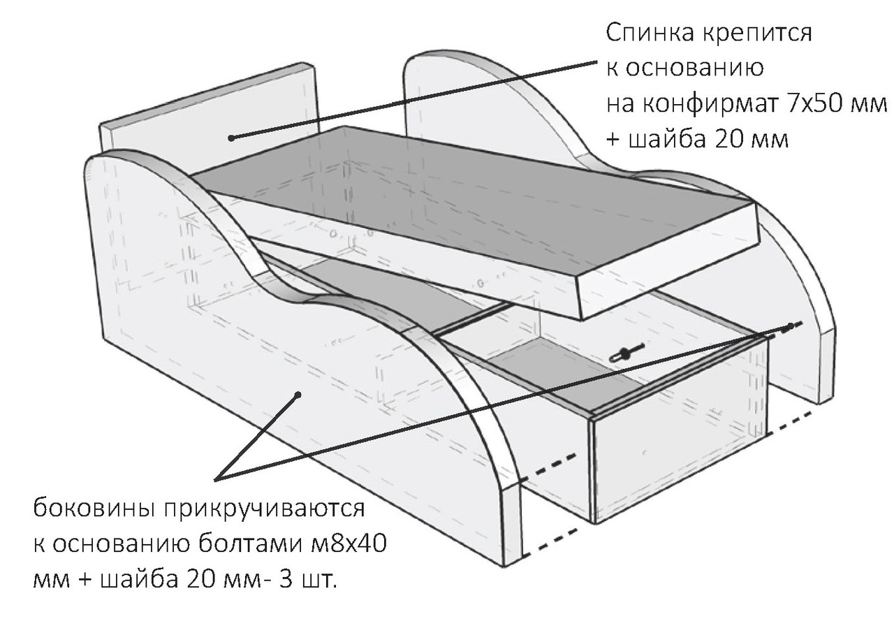 Диван детский Машинка (левый) - фото 8 - id-p186474806