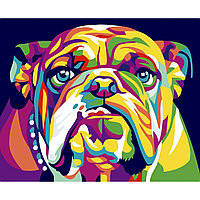Рисование по номерам на холсте "English Bulldog", 12 цветов, 13х16см.