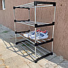 Полка — стеллаж для обуви 4-х ярусная, разборная SHOE RACK 8828-4 (размер 60х30х55 см) Вместимость 12 пар, фото 5