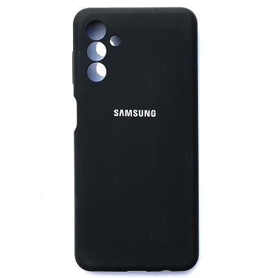 Силиконовый чехол с микрофиброй Silicone Case черный для Samsung Galaxy A13 5G - фото 1 - id-p186523128