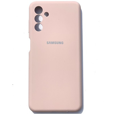 Силиконовый чехол с микрофиброй Silicone Case светло-розовый для Samsung Galaxy A13 5G - фото 1 - id-p186523130