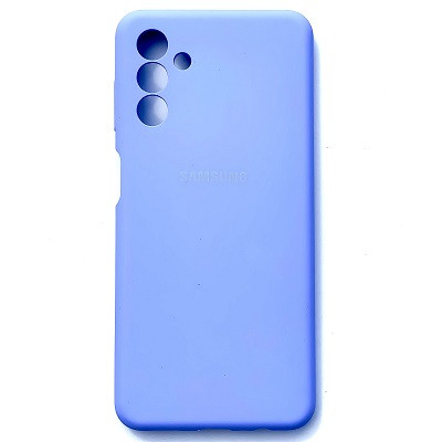 Силиконовый чехол с микрофиброй Silicone Case лавандовый для Samsung Galaxy A13 5G - фото 1 - id-p186523131