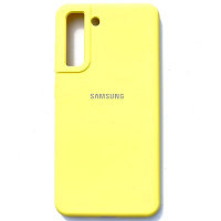 Силиконовый чехол Silicone Case желтый для Samsung Galaxy S21 FE