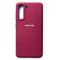 Силиконовый чехол Silicone Case бордовый для Samsung Galaxy S21 FE