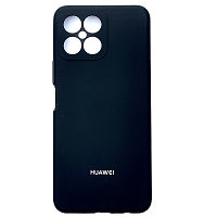 Силиконовый чехол с микрофиброй Silicone Case чёрный для Honor X8