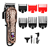 Машинка для стрижки волос, бритья бороды/усов Hair Clipper Geemy GM-6632 "SKULL". Аккумулятор высокой ёмкости, фото 2