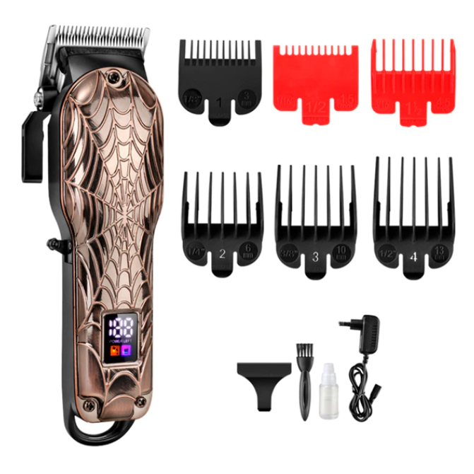 Машинка для стрижки волос, бритья бороды/усов Hair Clipper Geemy GM-6632 "SKULL". Аккумулятор высокой ёмкости - фото 2 - id-p186523563