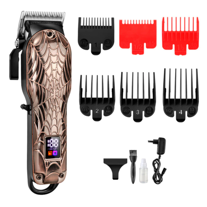 Машинка для стрижки волос, бритья бороды/усов Hair Clipper Geemy GM-6632 "SKULL". Аккумулятор высокой ёмкости