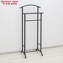 Вешалка гардеробная "Стиль-3", 47×34,8×108 см, цвет чёрный