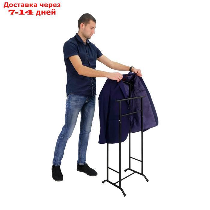 Вешалка гардеробная "Стиль-3", 47×34,8×108 см, цвет чёрный - фото 7 - id-p186415065