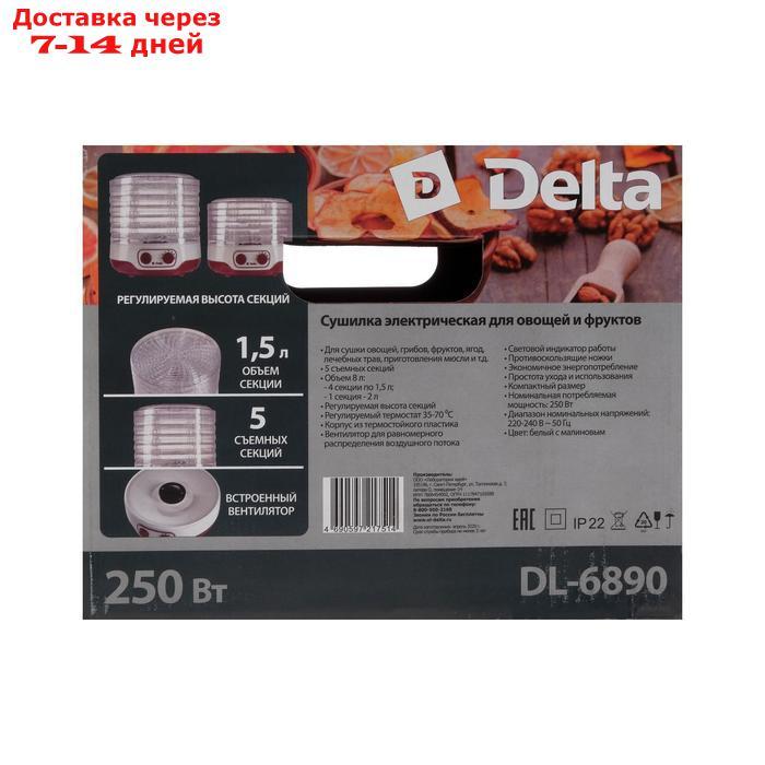Сушилка для овощей и фруктов DELTA DL-6890, 250 Вт, 5 ярусов - фото 6 - id-p186412715