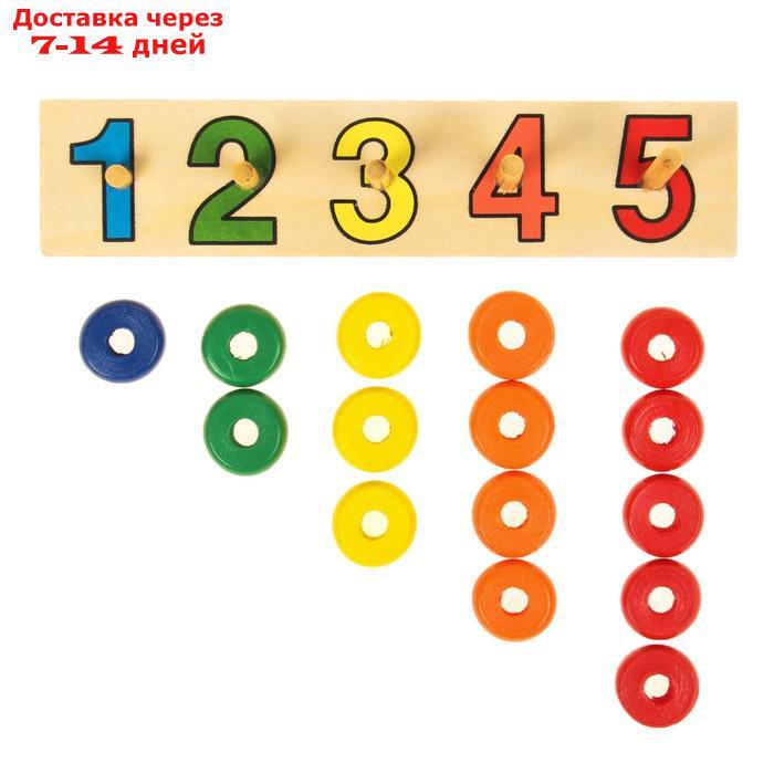 Пирамидка логическая "Учимся считать" с цифрами - фото 2 - id-p186412721