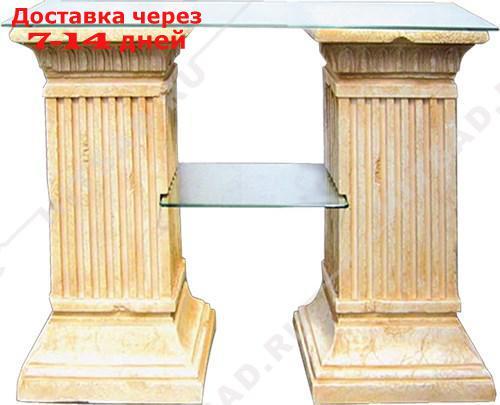 Стол две колонны с 2-полками - фото 1 - id-p169899217
