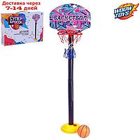 Баскетбольный набор "Баскетбол", регулируемая стойка с щитом (4 высоты: 28 см/57 см/85 см/115 см), сетка, мяч,