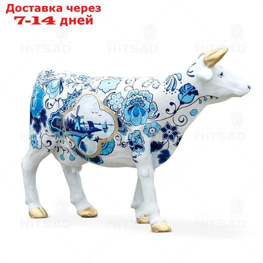 Фигура Коровы с росписью под Гжель - фото 2 - id-p101458149