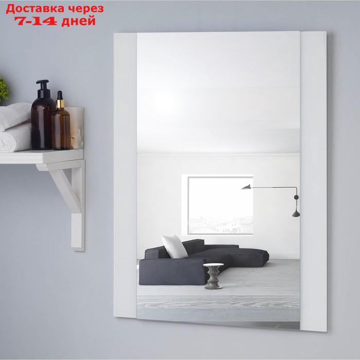 Зеркало , настенное, 67х52см, с декоративными вставками (цвет вставки белый) - фото 1 - id-p186415001